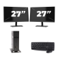 Atrust t176 USFF - Intel Atom x5-E8000 - 8GB RAM - 256GB SSD - Windows 11 + 2x 27 inch Monitor
