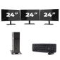 Atrust t176 USFF - Intel Atom x5-E8000 - 8GB RAM - 256GB SSD - Windows 11 + 3x 24 inch Monitor