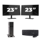 Atrust t176L USFF - Intel Atom x5-E8000 - 8GB RAM - 256GB SSD - Windows 11 + 2x 23 inch Monitor