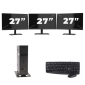 Atrust t176L USFF - Intel Atom x5-E8000 - 8GB RAM - 256GB SSD - Windows 11 + 3x 27 inch Monitor