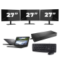 Dell Latitude 3310 - Intel Core i3-8e Generatie - 13 inch - 8GB RAM - 256GB SSD - Windows 11 Home + 3x 27 inch Monitor
