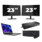 Dell Latitude 3440 - Intel Core i3 13th Generation - 14 inch - 16GB RAM - 256GB SSD - Windows 11 Home + 2x 23 inch Monitor