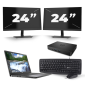 Dell Latitude 7300 - Intel Core i5-8th Generation - 13 inch - 8GB RAM - 256GB SSD - Windows 11 + 2x 24 inch Monitor