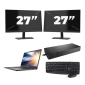 Dell Latitude 7300 - Intel Core i5-8e Generatie - 13 inch - 8GB RAM - 256GB SSD - Windows 11 Home + 2x 27 inch Monitor