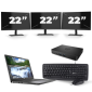 Dell Latitude 7300 - Intel Core i5-8th Generation - 13 inch - 8GB RAM - 256GB SSD - Windows 11 + 3x 22 inch Monitor