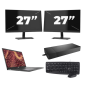 Dell Latitude 7430 - Intel Core i5 12th Generation - 14 inch - 16GB RAM - 256GB SSD - Windows 11 Home + 2x 27 inch Monitor