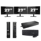 Dell OptiPlex 5080 USFF - Intel Core i3-10th Generation - 8GB RAM - 256GB SSD - Windows 11 + 3x 27 inch Monitor