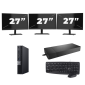 Dell OptiPlex 7070 Micro USFF - Intel Core i7-9th Generation - 8GB RAM - 256GB SSD - Windows 11 + 3x 27 inch Monitor