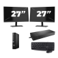 Dell OptiPlex 7080 USFF - Intel Core i5-10th Generation - 8GB RAM - 256GB SSD - Windows 11 + 2x 27 inch Monitor
