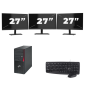 Fujitsu Esprimo P910 Micro Tower - Intel Core i5-3rd Generation - 8GB RAM - 256GB SSD - Windows 10 + 3x 27 inch Monitor