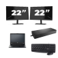 Fujitsu LIFEBOOK E5410 - Intel Core i3-10th Generation - 14 inches - 8GB RAM - 256GB SSD - Windows 11 Home + 2x 22 inch Monitor