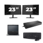 Fujitsu LIFEBOOK E5410 - Intel Core i3-10th Generation - 14 inches - 8GB RAM - 256GB SSD - Windows 11 Home + 2x 23 inch Monitor