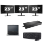 Fujitsu LIFEBOOK E5410 - Intel Core i3-10th Generation - 14 inches - 8GB RAM - 256GB SSD - Windows 11 Home + 3x 23 inch Monitor