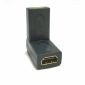 HDMI Female to Female Right Angle 90-180 Degree Adapter, Gilded