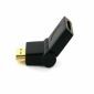 HDMI Male to Female Right Angle 90-180 Degree Adapter, Gilded