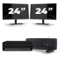 HP EliteDesk 800 G6 USFF - Intel Core i7 10th Generation - 16GB RAM - 256GB SSD - Windows 11 + 2x 24 inch Monitor