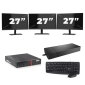 Lenovo ThinkCentre M700 USFF - Intel Core i7-6th Generation - 8GB RAM - 256GB SSD - Windows 11 + 3x 27 inch Monitor