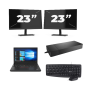 Lenovo ThinkPad A485 - AMD Ryzen 5 2500U - 14 inch - 8GB RAM - 256GB SSD - Windows 11 Home + 2x 23 inch Monitor