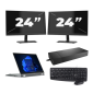 Lenovo Thinkpad L13 Yoga Gen 3 - Intel Core i5 12th Generation - 13 inch - Touch - 16GB RAM - 256GB SSD - Windows 11 Home + 2x 24 inch Monitor