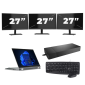 Lenovo Thinkpad L13 Yoga Gen 3 - Intel Core i5 12th Generation - 13 inch - Touch - 16GB RAM - 256GB SSD - Windows 11 Home + 3x 27 inch Monitor