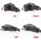 Left Angle Micro HDMI Male to HDMI Female Cable, 17cm