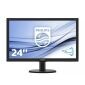 Philips 240V5QDSB - 24 inch - 1920x1080 - DVI - HDMI - VGA - Black