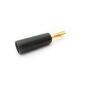 Gold plated banana plug Angle, Male, Black