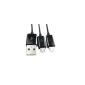 2 IN 1 Micro USB Charging Cable for mobile phone or tablet 1.0 M