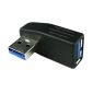 USB 3.0 A Male to Female adapter, left angled