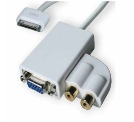 Apple iPad dock connector to VGA + Audio cable