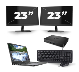 Dell Latitude 7300 - Intel Core i5-8th Generation - 13 inch - 8GB RAM - 256GB SSD - Windows 11 + 2x 23 inch Monitor