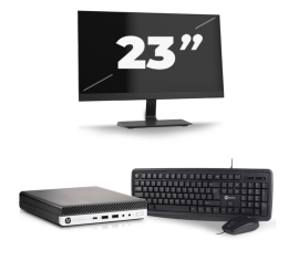 HP EliteDesk 800 G5 USFF - Intel Core i5-9e Generatie - 8GB RAM - 256GB SSD - Windows 11 + 1x 23 inch Monitor