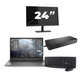 HP ZBook Firefly 14 G8 - Intel Core i7 11th Generation - 14 inch - 16GB RAM - 256GB SSD - Windows 11 Home + 1x 24 inch Monitor