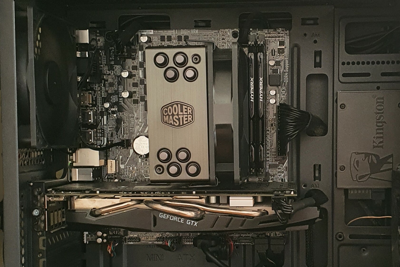 motherboard in case